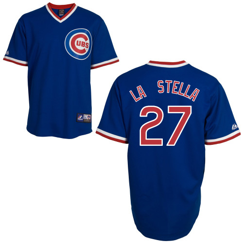 Tommy La Stella #27 Youth Baseball Jersey-Chicago Cubs Authentic Alternate 2 Blue MLB Jersey